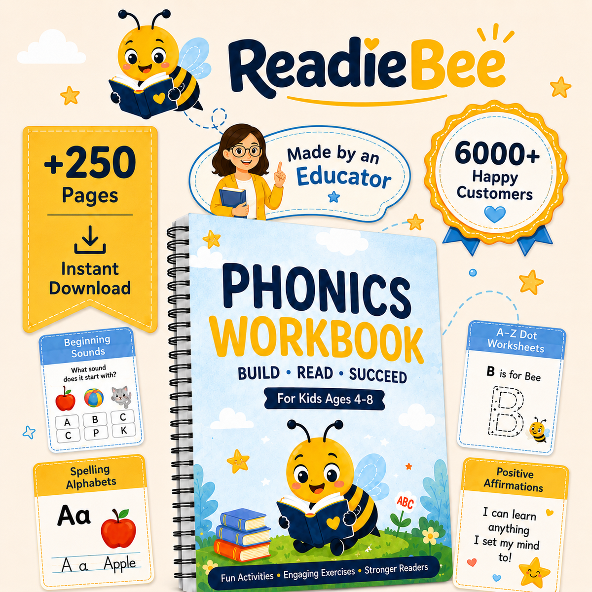Phonics Workbook for Kids (FREE TODAY)