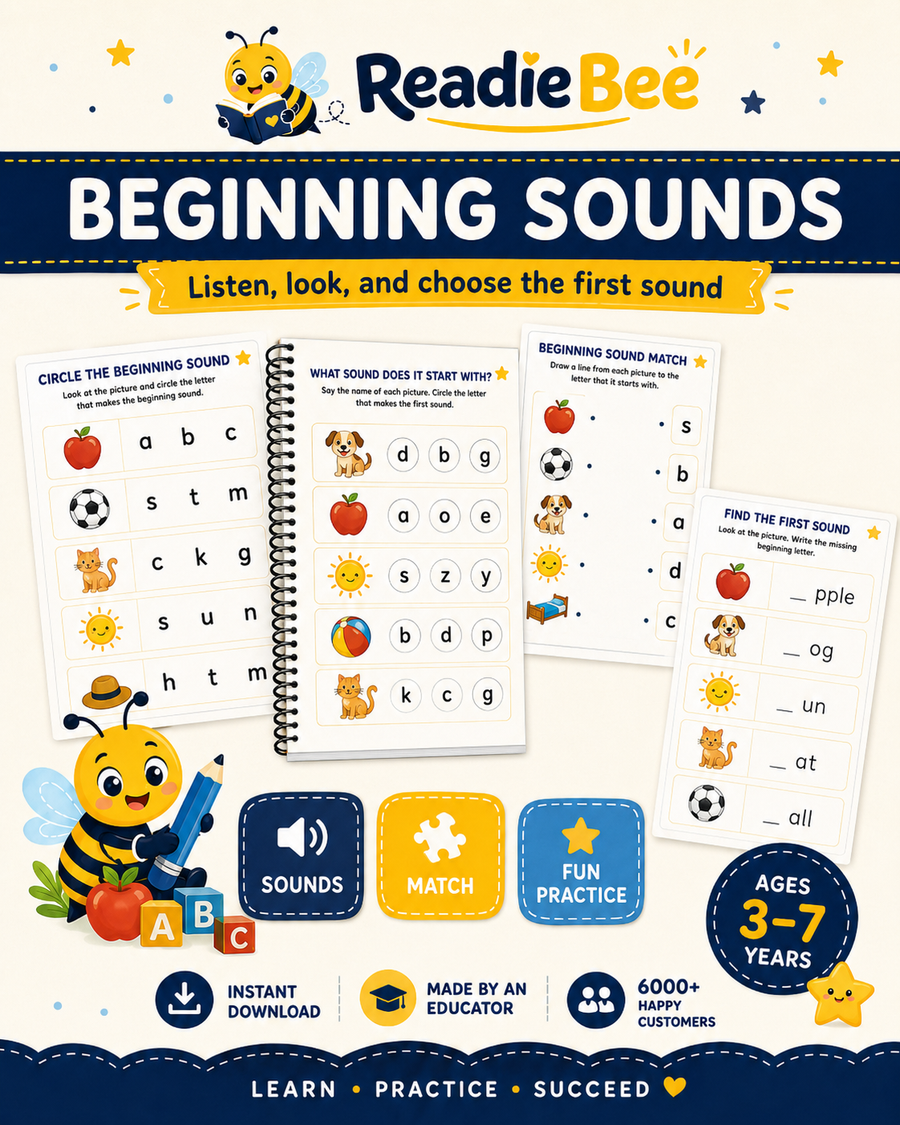 Phonics Workbooks for Kids Bundle