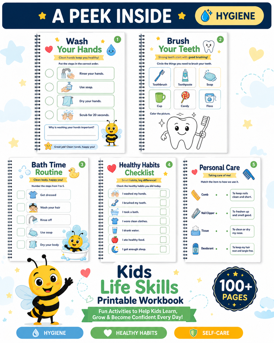 Kids Life Skills Printable Workbook
